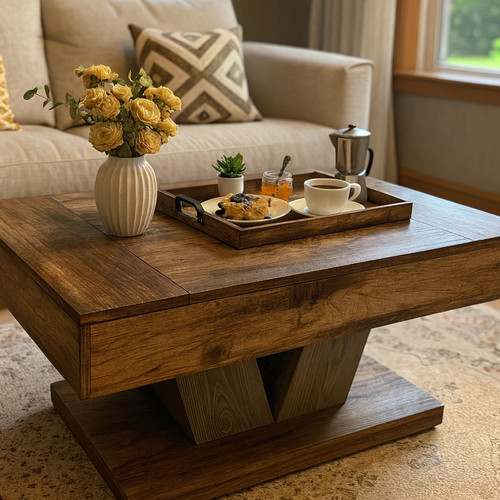 Wood coffee table modern - coffee,