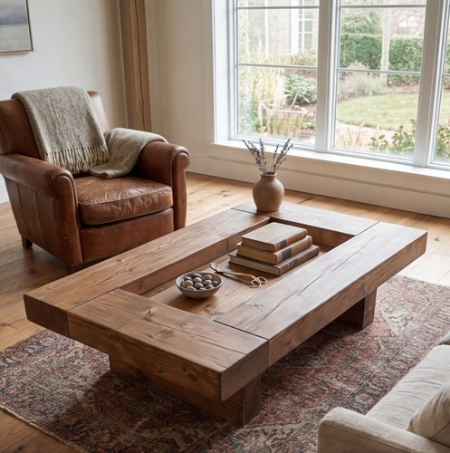 Coffee table handmade - coffee,