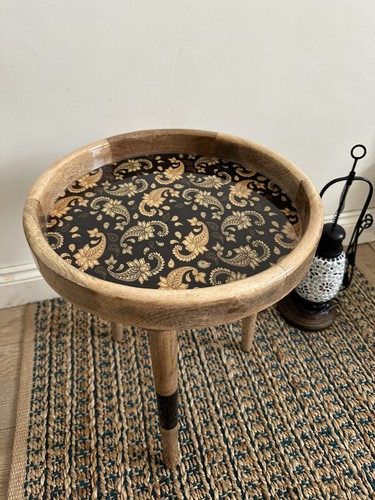 Round mango wood coffee - wood,