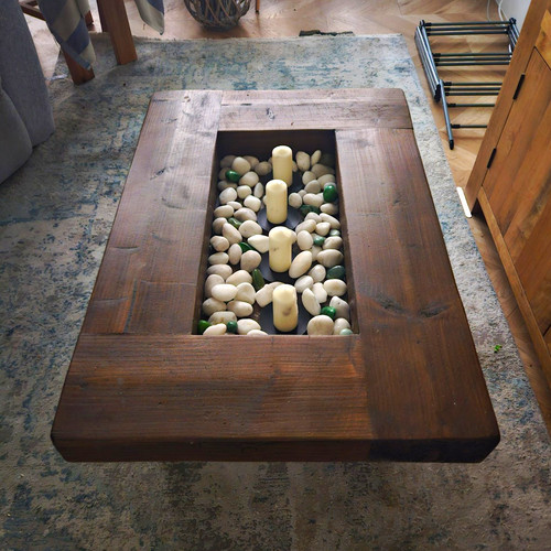 Rustic dark wood rectangular - dark,