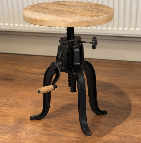 Industrial side table rustic - side,