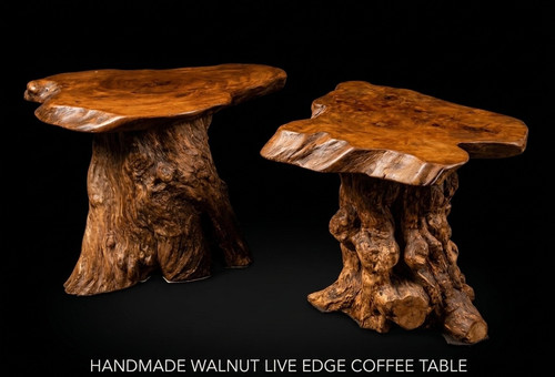 Walnut wood coffee tables - wood,