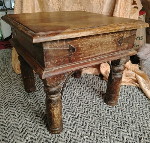 Solid wood rustic coffee table - rustic,