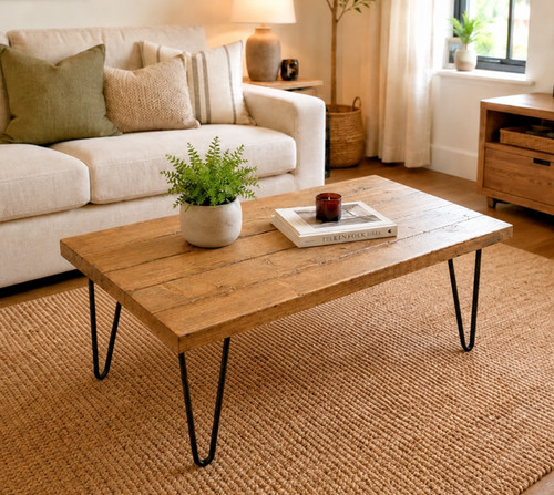 Rustic coffee table handmade - rustic,