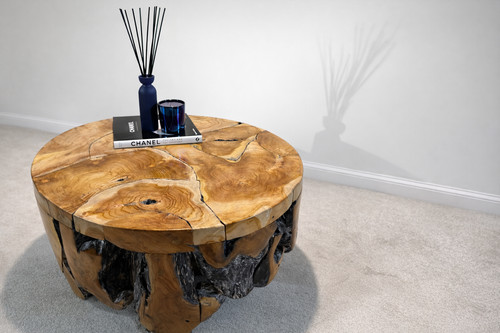 Solid teak root coffee - coffee, table