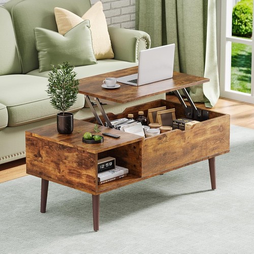Rustic brown lift top - top, coffee