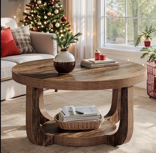 Round coffee table with - round,