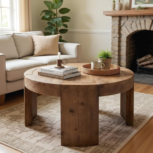 Solid wood round - solid,