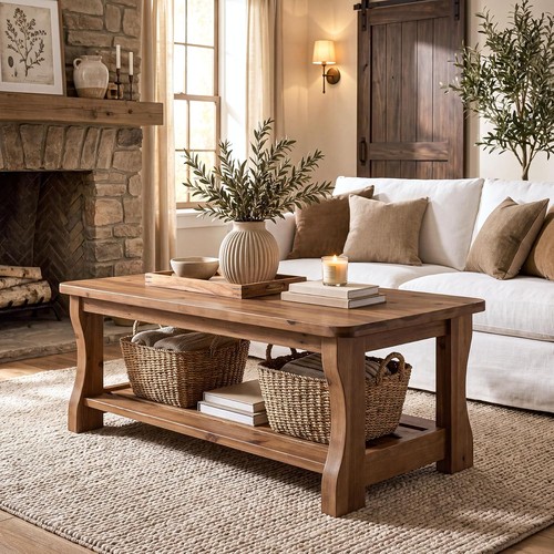 120cm solid wood - 120cm, coffee