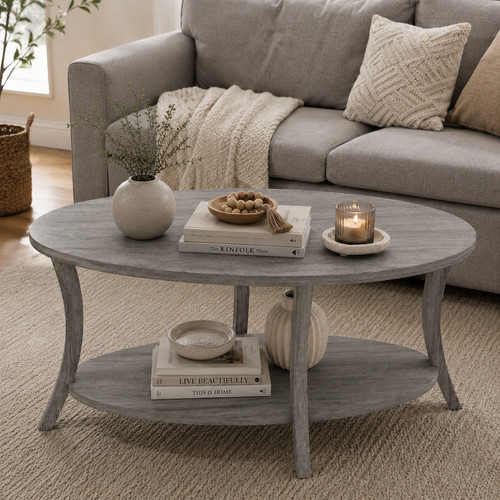 Coffee table oval tier - oval, 2
