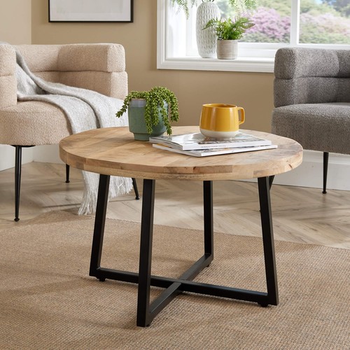 Coffee table criss cross iron - cross,