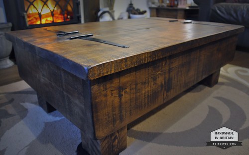 Storage coffee table wood - storage, table/wood
