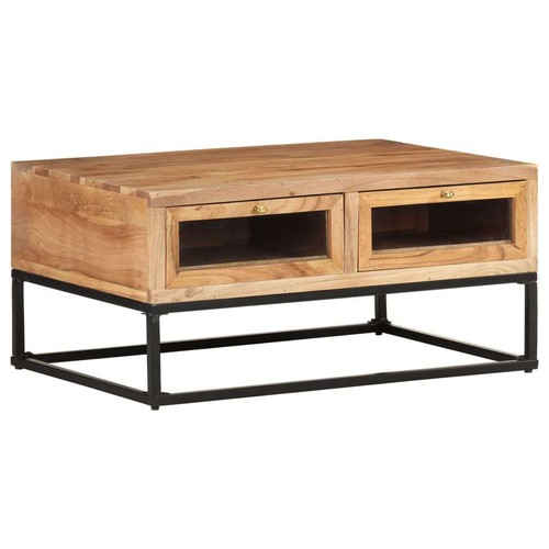 Solid acacia wood coffee table - acacia,