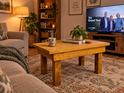 Rustic solid wood coffee table - solid,