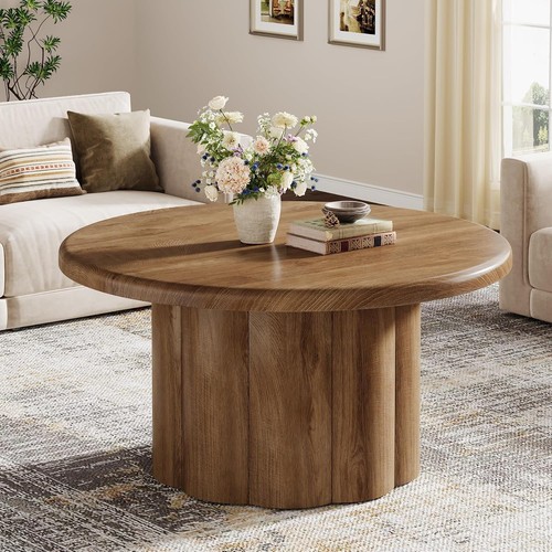 Round coffee table - coffee,