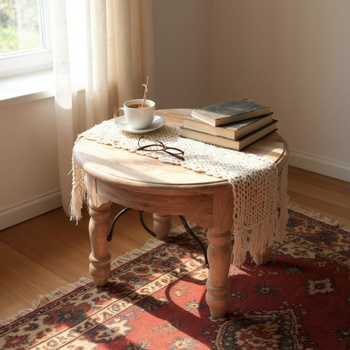 Coffee table solid acacia - coffee, wood
