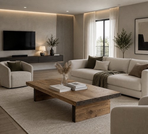 Large coffee table - , rustic