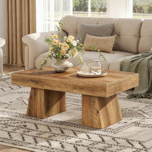 Rustic coffee table 120cm wood - coffee,