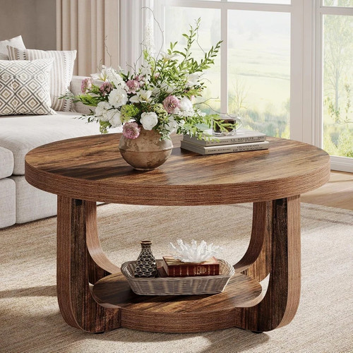 Round coffee table tier - round,